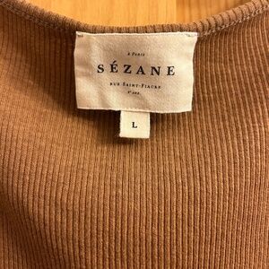 Sezane Tank in Brown Size Large